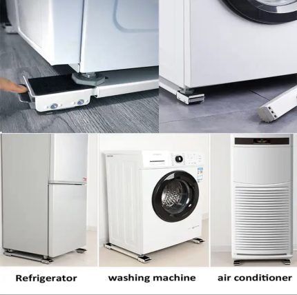 Movable Adjustable Telescopic Fridge and Washing Machine Stand Wheel